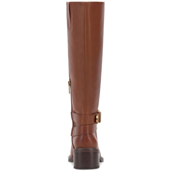 Vince Camuto Womens Gini Buckled Knee High Riding Boots Whiskey Size 6.5M NIB - Picture 2 of 5